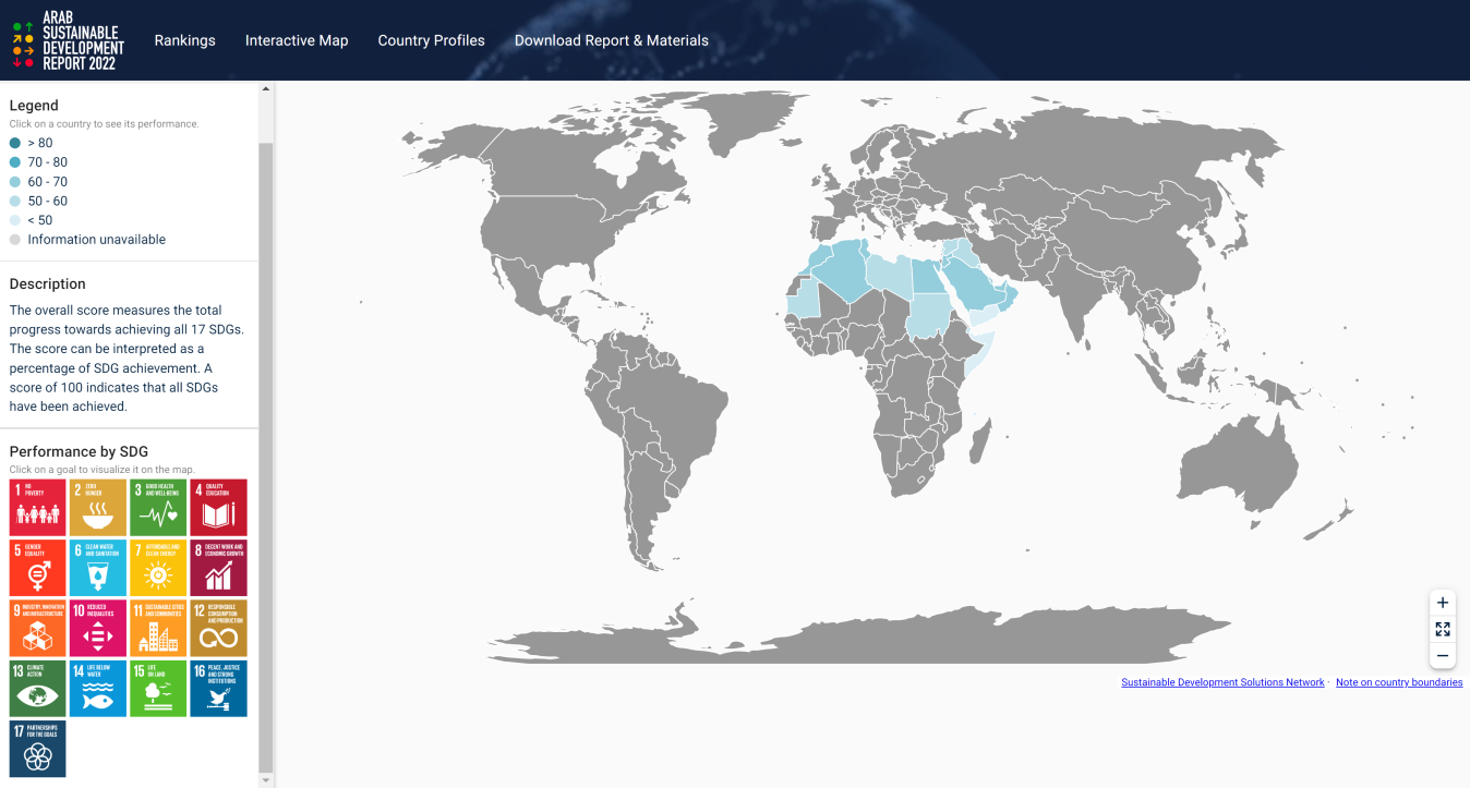 Explore the Arab Region 2022 Dashboards